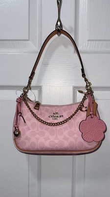 Coach Teri Shoulder Bag Signature Purse Crossbody Powder Pink 2026