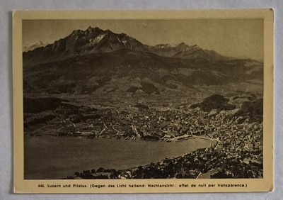 Postcard....Luzern, Switzerland and Mount Pilatus, Early Divided Back, 4x6 