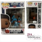 ZION WILLIAMSON NEW ORLEANS PELICANS SIGNED AUTOGRAPHED FUNKO POP JSA COA