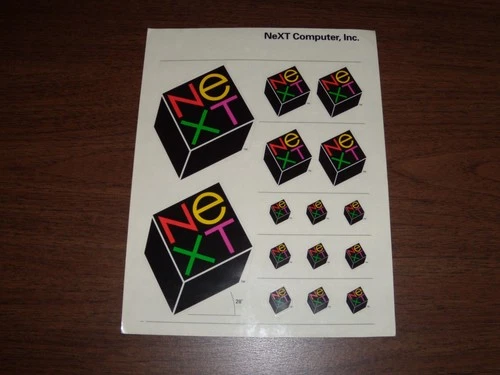 Vintage NeXT Computer Steve Jobs Full Sticker Sheet VERY RARE Nice!!!