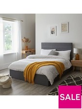 Lennox Fabric King Size Bed Frame Grey Durable and Stylish Bedroom Furniture