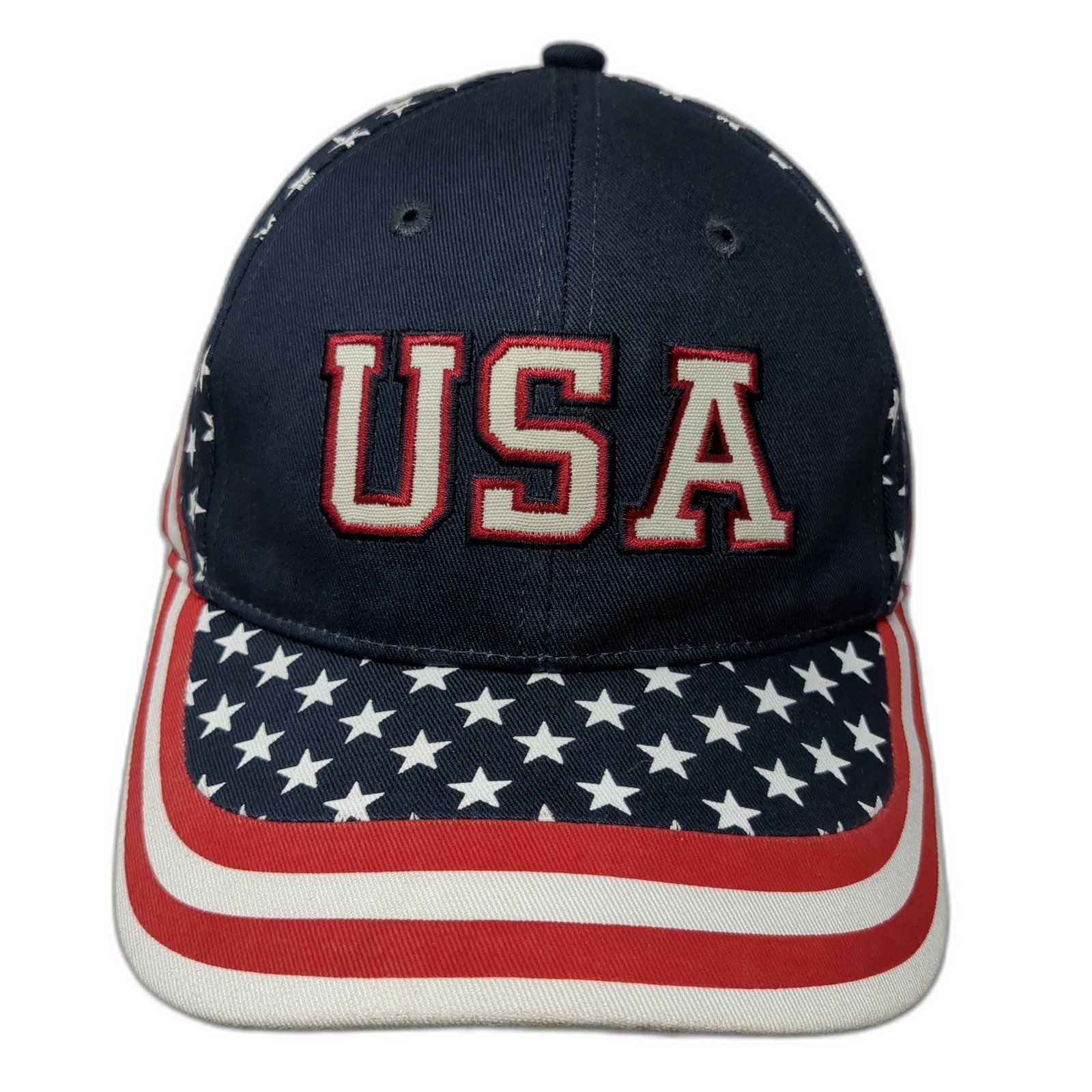 USA Flag Strapback Baseball Cap Multi One Size Ad… - image 1