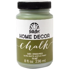 FolkArt Home Decor Chalk Paint 8oz-Spanish Moss