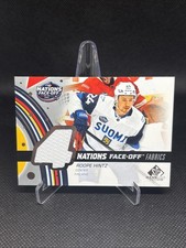 2025-26 UD SP Game Used 4 Nations Face Off Fabrics Roope Hintz #4N-RH