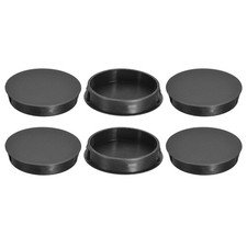 6Pcs 50mm/1.97" Plastic Hole Plugs Panel Flush Type Knockout, Black