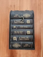 Vintage HEMINGWAY LIQUOR BOOK BOX. FAUX BOOK BOX Cabinet FOR LIBRARY. Classics