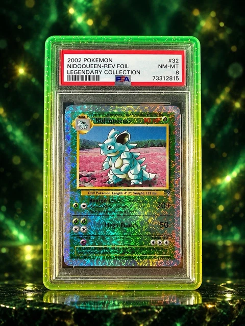 2002 Pokemon Legendary Coll. #32 Nidoqueen Reverse Foil PSA 8 NM-MT