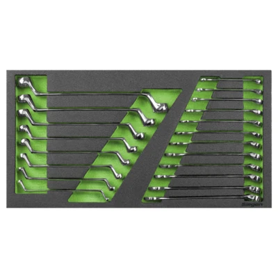 SIEGEN SEALEY 20pc Combination & Deep Offset Spanner Set In Foam Tool Tray FD25
