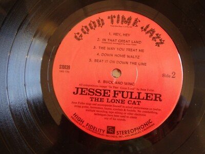 Jesse Fuller The Lone Cat LP. Near Mint or better. One Man Band, Blues/Jazz