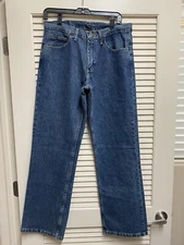 Magellan Jeans Men 32x32 Bootcut Blue Denim Medium Rise 5 Pocket Western