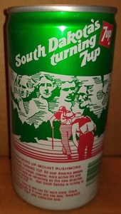 7up 12 oz Can “America’s Turning 7UP” South Dakota – Backpacking Mount Rushmore