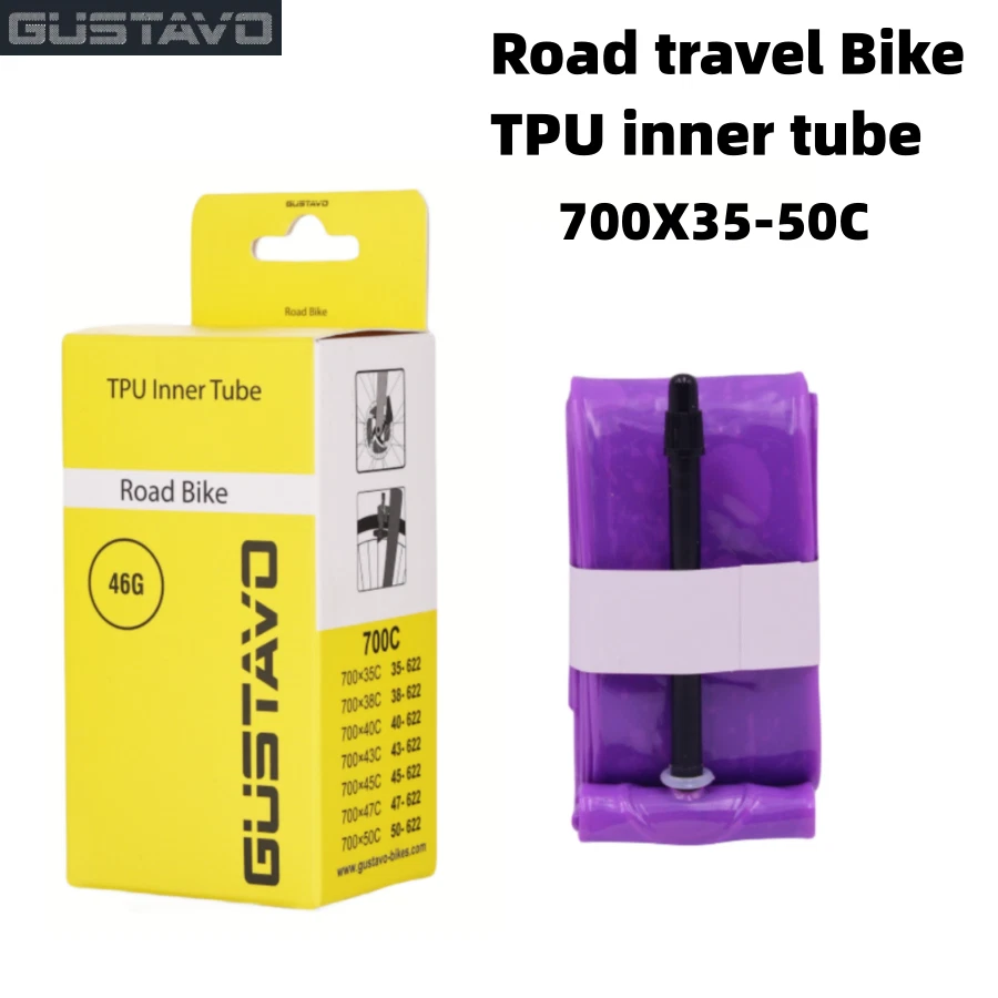 GUSTAVO Gravel Road Bike Inner Tube TPU 700cx35/50c Valve Length 45/65MM - Image 3 of 4