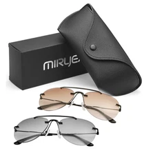 Transition Photochromic Bifocal Outdoor Reading Sunglasses Glasses Reader W/Case