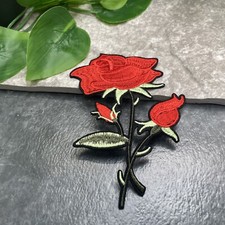 Embroidered Iron-On Sew On Patch New Free Ship Flower Floral 4.3x3 A1304