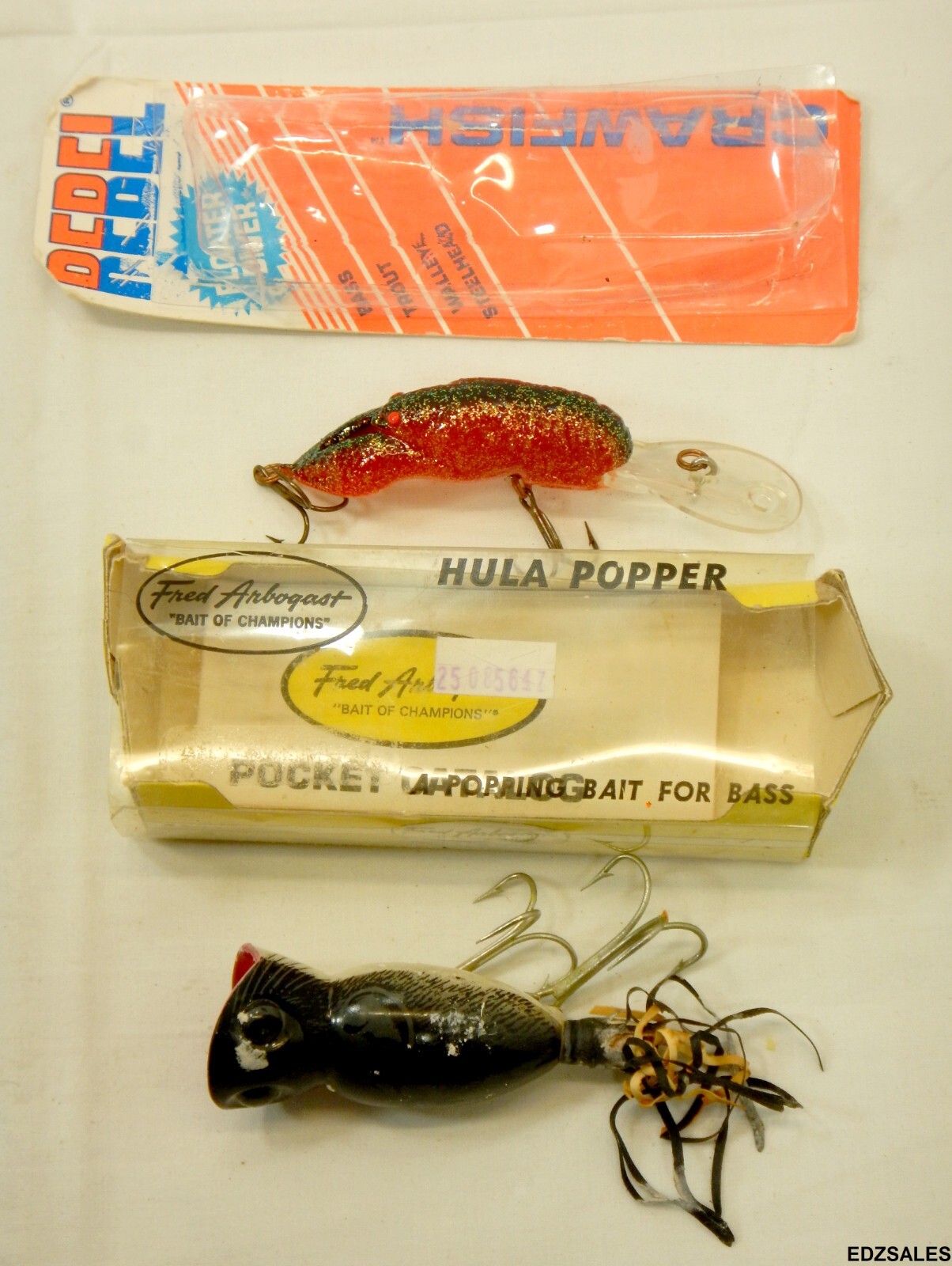 Lot of Fishing Lures - Suick, Creek Chub, Rebel, Arbogast Hula Popper - Image 10
