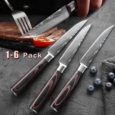 2-6Pcs 5" Stainless Steel Steak Knife Sharp Professional Kitchen Chef Knives Set