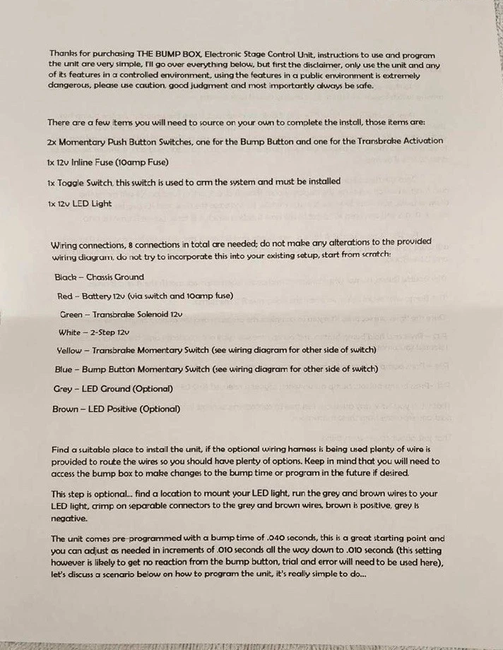 Sistema de puesta en escena Turbo Bump Box Drag Racing Transbrake LSX universal Foto 3 de 4