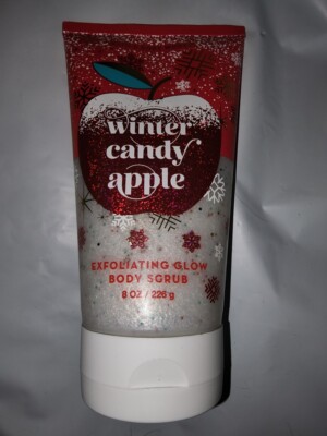 BATH & BODY WORKS Exfoliating Glow Body Scrub New Winter Candy Apple