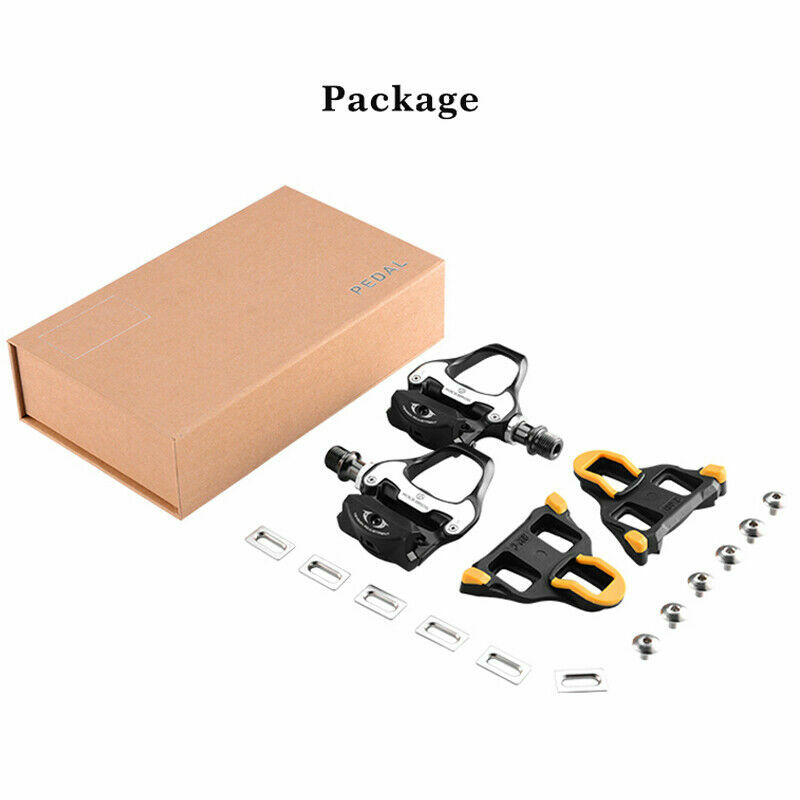 ROCKBROS Road Bike Clipless Pedals - Compatible With Look KEO System, Includes Cleats