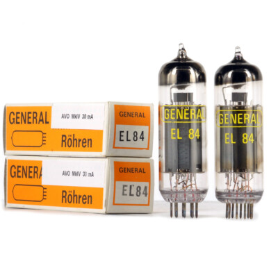 Paire De Tubes EL84/6BQ5 Mazda - 1 Neuf NOS Et 1 Utilisé, Pour Amplis à Lampes Vintage