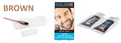   Color For Him Mens Facial Hair Dye Mustache Beard Brush BROWN