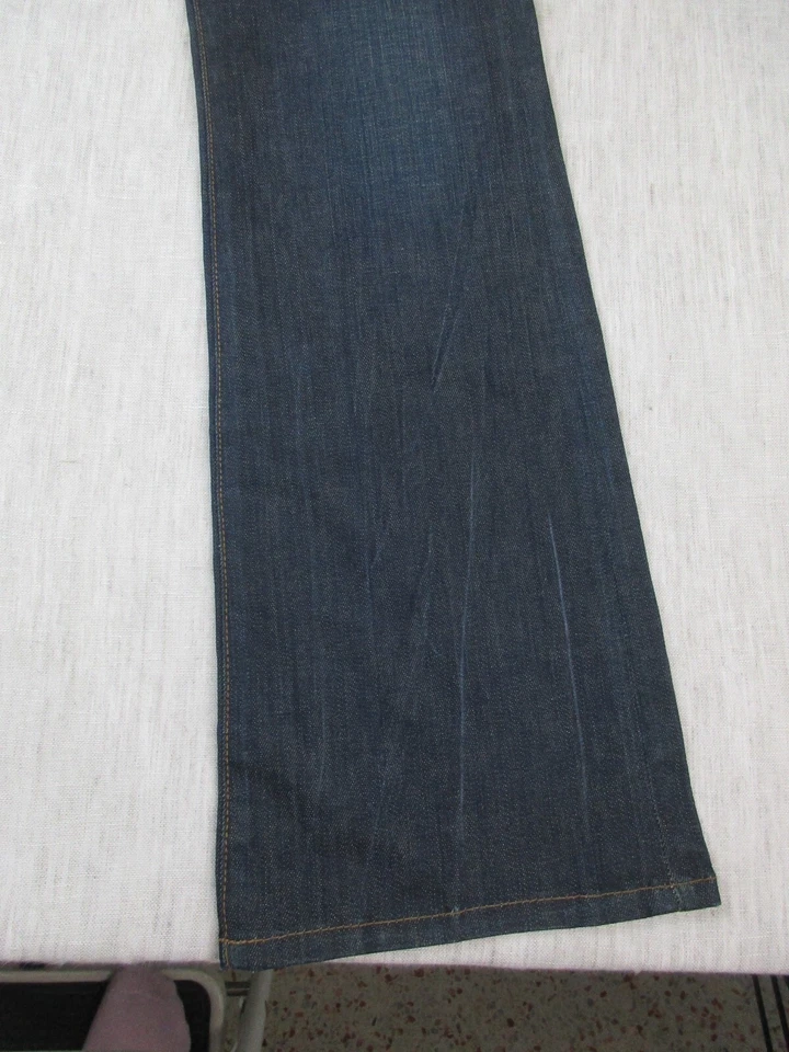 Pantalones de mezclilla EDUN Bootcut para mujer talla 33 azul elástico puntada única ajuste regular Foto 2 de 4