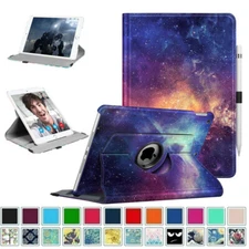 For iPad 9.7 6th Gen/5th 2017 360° Rotating Leather Smart Stand Case iPad Cover