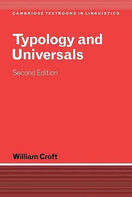 Typology and Universals Croft Paperback Cambridge University Press 2e