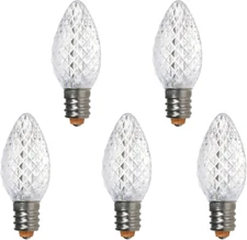 Pack of 25 C7 LED Outdoor Christmas Lights Replacement Bulbs for Holiday Decora
