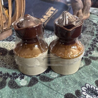 Oil And Vinegar Stone Jugs With Lid