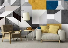 3D Abstract Geometric Wallpaper Wall Mural Removable Self-adhesive Sticker 288