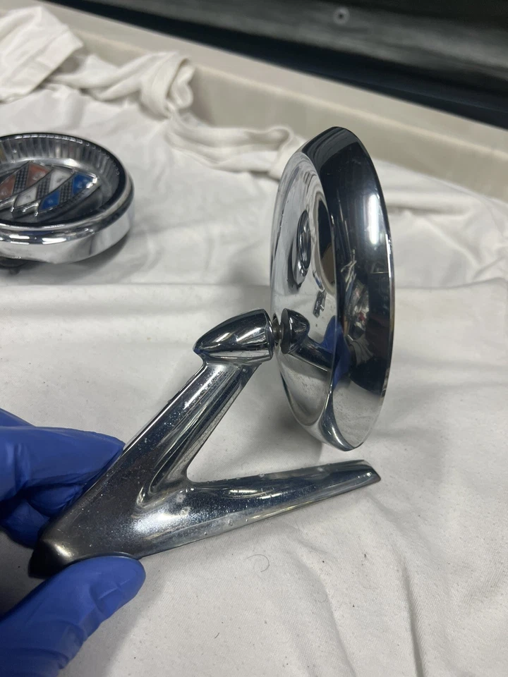 1964 1965 1966 1967 Buick Skylark GS 340 400 especial manual espelho lateral cromado - Imagem 4 de 4