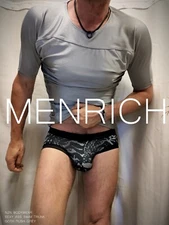 N2N BODYWEAR SEXY ASS SWIM TRUNK. GOTH RUSH GREY. LARGE. NWT. VERY RARE. 🌈 GAY