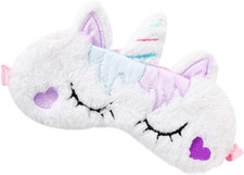 Plush Animal Sleep Mask Blindfold Unicorn Love Kids Women