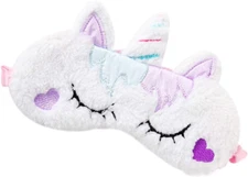 Plush Animal Sleep Mask Blindfold Unicorn Love Kids Women
