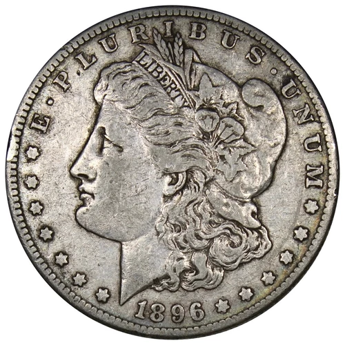 1896-S Morgan Dollar VF+ VERY FINE Condition Rim Bump A1214