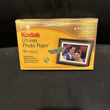 Kodak Ultima Photo Paper Package - 100 Sheets High Gloss 4x6" Colorlast - NEW