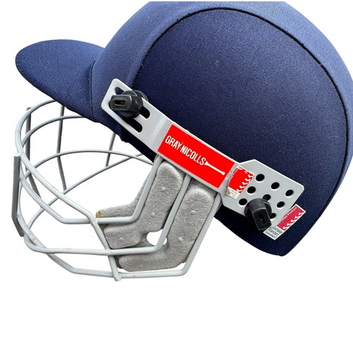 Gray Nicolls Fusion Cricket Helmet Senior Navy Blue Metal Face Guard 03/2006