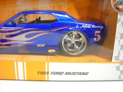 2018 Jada Metals BIGTIME Muscle 1/24 Blue W/ Flames 1965 Ford