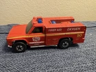 VINTAGE 1974 HOT WHEELS EMERGENCY UNIT NO. 50 - RED FIRE TRUCK