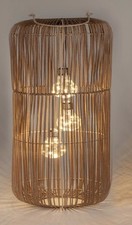 formano Laterne in Rattan-Optik 22x38cm mit 3 Solar-Birnen, aus Metall 5 51 24 5
