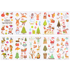 10 Sheet Christmas Temporary Water Tattoo Children Body/Face Sticker Fake Tattoo