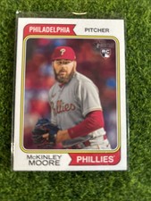 2023 Topps Heritage McKinley Moore RC Rookie #524 Philadelphia Phillies C6