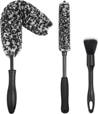 3PCS Wheel Brush Kit for Cleaning Wheel and Tire  Wheel and Rim Brush Car Detai