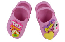Dolls clothes for 17" Baby Born/18" American Girl/Our Gen PINK PLASTIC SHOES