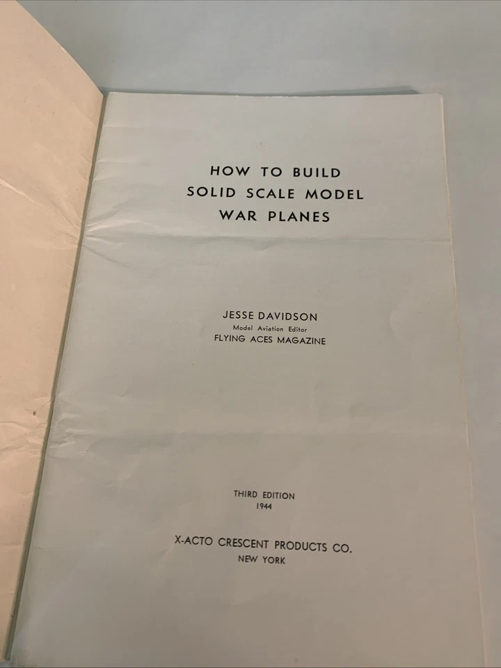 X-Acto Vintage Book How to Build solid scale Model Airplanes 3rd edition 1944 - Image 4 of 4