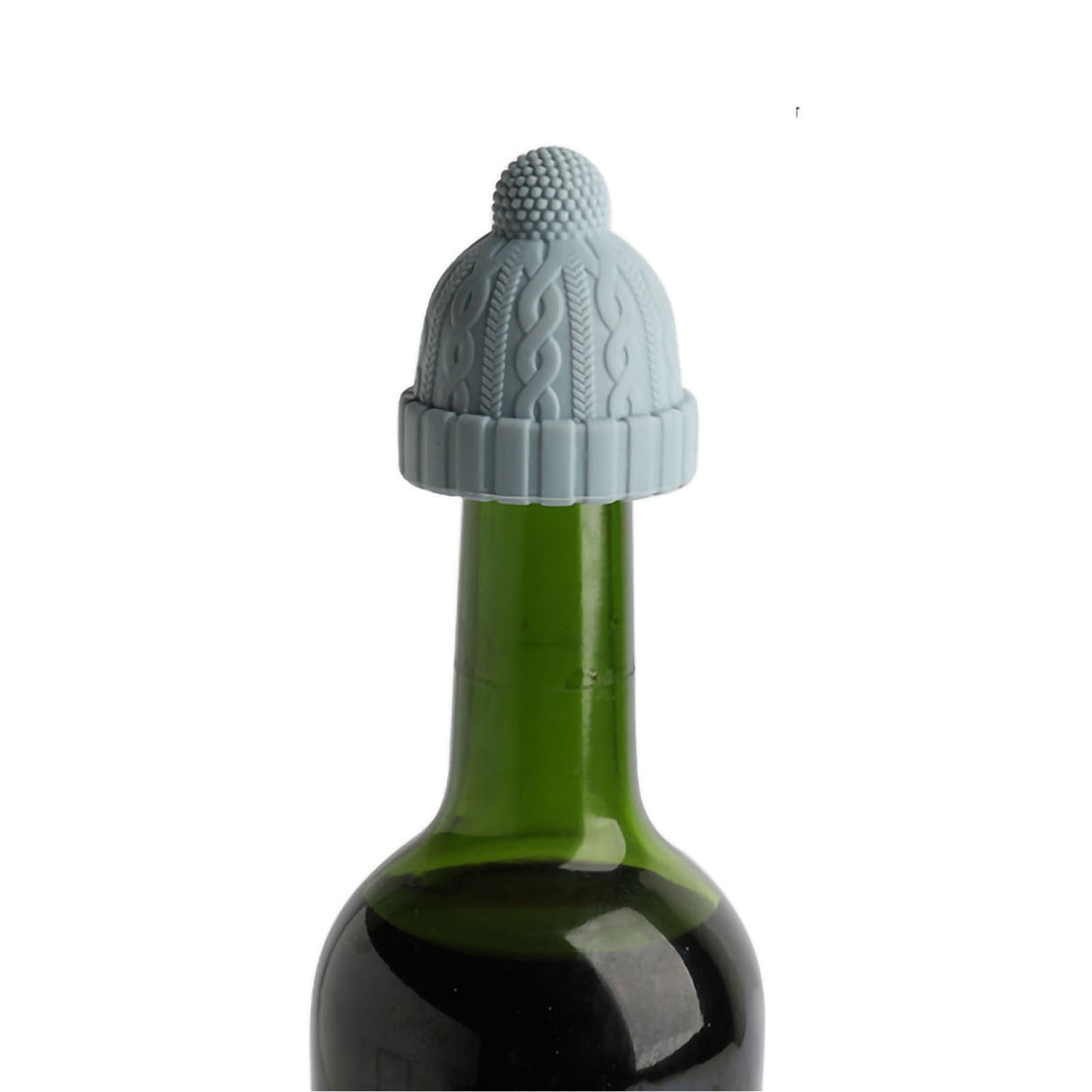 New *Knit Beanie Shaped Wine Bottle Stopper Silicone Wine Saver Sealer Preserver
