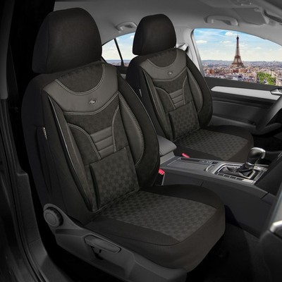 Schonbezüge Sitzbezüge für Renault Kadjar Bj 2015-21 in Schwarz 910