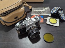 Canon AT-1 SLR Film Camera Kit w/ Canon FD 50mm f1.8 S.C. Lens