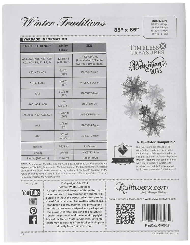 - Judy Niemeyer Acolchado Invierno Tradiciones Patrón, Ninguno Foto 2 de 2